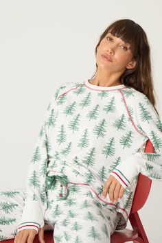 Capture the magic of the winter season with this alpine-inspired jammie set. Featuring a thermal velour top and banded PJ pants with a serene alpine trees print, this set combines the silky feel of velour with cozy thermal warmth. Perfect for ski lodge lounging or festive holiday mornings, these jammies add a festive touch to your winter nights while keeping you cozy and stylish. Alpine Tree, Holiday Morning, Velour Top, Trees Print, Velour Tops, Ski Lodge, Winter Nights, Pj Pants, Festive Holiday