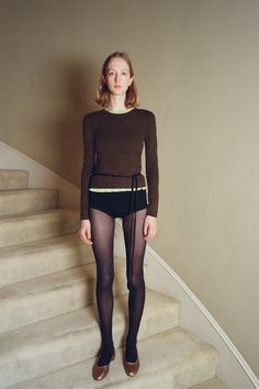 Fall 2023 Ready To Wear, 2023 Ready To Wear Collection, 2023 Ready To Wear, Maryam Nassir Zadeh, Ballet Slippers, 가을 패션, Fall 2023, Mini Shorts, Lace Bodysuit