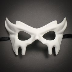 This Beautiful Masquerade Mask Can Be A Display Piece Or Worn Using Ribbon Attached On Each Side Of The Face. Covers Full Face As Devil With Your Costume. The Mask Has A Matte White Surface That Allow You To Paint Your Own Design On The Mask. Color: White Material: Paper Molding Usm-W7353-Wt Devil Halloween, Halloween Masquerade, Masquerade Mask, The Mask, Full Face, White Material, Eye Mask, The Face, Molding