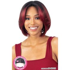 Mayde Candy Synthetic Hair HD Lace Front Wig - MONA BRAND : MaydeTYPE : HD Lace Front WigSTYLE : StraightMATERIAL : Synthetic HairLENGTH : 10"HEAT RESISTANT : YesDYE/BLEACH/PERM : NoSHOWN COLOR : OMHOTLAVA, HI-HOTTIE, HI-HONEY, HI-COCONUT, 1BDESCRIPTION : Our Curtain bang Candy series offers natural pre-cut, pre-layered bang styles that are easy to wear and style!Mayde curtain band candy lace wig Mona is a bob curtain bang style that naturally frames your face with pre-stretched ends giving it a Bob With Curtain Bangs, Bang Styles, Grey Hair Pieces, Candy Series, Senegalese Twist Braids, Chic Bob, Special Colors, Remy Hair Wigs, Remy Hair Weave