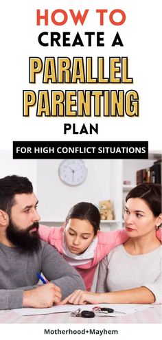 how to create a parallel parenting plan for high conflict situations