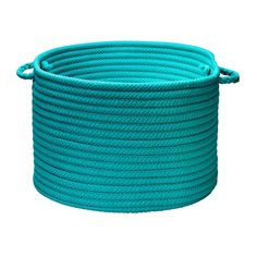 an aqua colored rope is shown on a white background