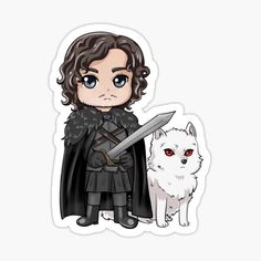 "Jon Snow - Game of Thrones" Sticker for Sale by kgbgallery | Redbubble Game Of Thrones Stickers, Animated Illustration, John Snow, Sticky Paper, Custom Sticker, Games To Buy, Glossy Print, House Of Dragons, Personalized Stickers