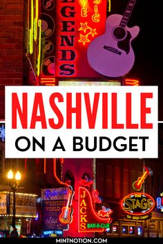 Nashville on a budget: Travel guide for first-timers Must Go Places In Nashville, Nashville On A Budget Tips, Cheap Things To Do In Nashville, Nashville On A Budget, To Do Nashville, Nashville Hotels Downtown, Nashville Attractions, Washington Dc Travel Guide