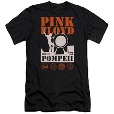 Pink Floyd Pompeii Men's Premium Ultra-Soft 30/1 100% Cotton Slim Fit T-Shirt - Eco-Friendly - Made In The USA Pink Floyd Pompeii, Pink Floyd Vintage, Pink Floyd Live, Pink Floyd Shirt, Pink Floyd T Shirt, Brick In The Wall, Hypebeast Wallpaper, Disney Stars, Wall Board