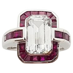 White Sapphire 4.11 carats with Ruby 1.87 carats Ring set in 18 Karat White Gold Settings Width: 1.9 cm Length: 1.5 cm Ring Size: 53 Total Weight: 7.99 grams "We first opened doors in 1980 when it was then situated in the vicinity of the Victory Monument; a small and modest storefront with a couple of counters. From its humble beginnings to where it stands today, our company has proven its abilities as a jeweler. Since the beginning, we have been supplying fine quality pieces to dealers, wholesalers and customers worldwide. From then till now, our business still interrelates its name with quality products and excellent service, where commitment and sincerity toward customers will always be its motto." White Gold Ruby Ring, Ruby Ring Set, White Gold Ring, Ruby Ring, White Sapphire, White Gold Rings, Ring Set, Ring Sets, Monument