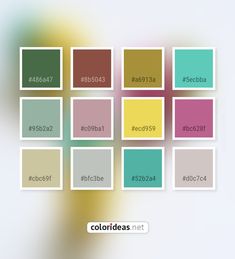 several squares are arranged in different colors on a white background with the words colordas net below them