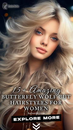 Experience the allure of Santorini Blonde Butterfly Wolf Cut with Long and Very Wavy Hair. Embrace this breezy, sun-kissed style for an effortless chic look! Click the link to explore 15+ more butterfly wolf cut options. Butterfly Wolf Cut Hair, Butterfly Wolf Cut, Very Wavy Hair, Wolf And Butterfly, Mix Hairstyles, Haircut Ideas For Girls, Wolf Cut Hair Long, Edgy Blonde Hair, Mid Length Hair With Bangs