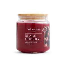 a jar of black cherry scented candle