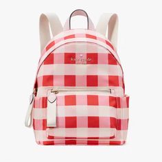 Kate Spade Chelsea Gingham Mini Backpack New With Tags $259 Additional Items From This Collection Listed In My Closet. Visit And Bundle. Super Cute For The Spring And Summer. Style Number Kg565 Measurements Length: 4.0" Height: 9.8" 7.2"W At Bottom Materials 100% Recycled Nylon Smooth Pvc Trim Two Way Script Logo Lining Handle 2.3" Features Front Zip Pocket, Side Slip Pockets Interior Back Slip Pocket Zip Around Closure Dust Bag Included: No Metal Pinmount Logo Made In Imported Kate Spade Casual School Backpack, Casual Kate Spade School Backpack, Casual Kate Spade Bag For School, Gingham Bags For Travel And Back To School, Back To School Travel Bags In Gingham, Back To School Gingham Travel Bags, Gingham Travel Backpack, Gingham Backpack For Everyday Use And Back To School, Travel Backpack In Gingham