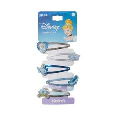 Step into the magical world of Disney's Cinderella with Claire's Disney Cinderella Glitter and Sparkle Hair Clips with Charms. This enchanting 5-pack features sparkling hair clips adorned with charming charms inspired by the beloved fairy tale, perfect for adding a touch of royal elegance to any hairstyle. Size: one size.  Color: Multicolor.  Gender: female.  Age Group: adult. Sparkle Hair, Cinderella Hair, Disney Hair, Disney Cinderella, Magical World, Fairy Tale, Cloth Bags, Disney World, Gender Female