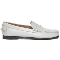 Classic Slip-on Boat Shoes With Stitched Sole, Classic Slip-on Leather Shoes For Spring, Classic Slip-on Loafers With Textured Sole, Classic White Almond Toe Slip-ons, Classic Leather Sole Slip-ons, Classic Slip-on Loafers With Branded Insole, Classic Slip-ons With Textured Sole, Classic Slip-on Moccasins With Textured Sole, Classic Slip-ons With Textured Sole And Plain Toe