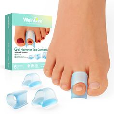 PRICES MAY VARY. Hammertoe to protect and promote healing in broken toes and separate hammer toes. Non-slip GEL is easy to secure, clean, and reuse - making it superior to Cushioned fabric toe wraps. For use not involve the big toe or the pinky toe. Hammer toe treatment: When working out, the constant bend in the toe can lead to calluses, sores and blisters when you're working out and can make it hard for you to wear your favorite shoes. Say Goodbye to hammertoes: With the Hammertoe Straightener Hammer Toe Correction, Toe Spacers, Toe Straightener, Pedicure Nail Designs, Spa Manicure, Skin Care Salon, Claw Hammer, Gel Toes, Dermatological Skin Care