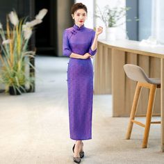 Beth and Brian Qipao-WXG High-end, jacquard silk Cheongsam with three quarter sleeves White Cheongsam, Qipao Pattern, Red Qipao, Cheongsam Modern, Modern Qipao, Qipao Cheongsam, Tang Suit, Qipao Dress, Cheongsam Dress