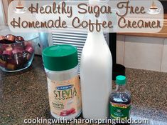 ingredients to make healthy sugar free homemade coffee creamer