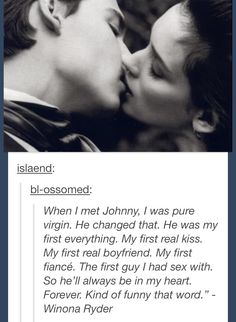 a couple kissing each other with the caption'i did not know what they are