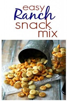 an easy ranch snack mix in a jar