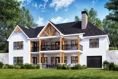 this is an artist's rendering of a two story house