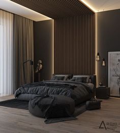 an image of a bedroom setting with the text installed on top of it