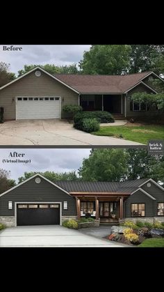 before and after pictures of a house