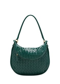 "Find BOTTEGA VENETA Medium Gemelli Bag on Editorialist. Bottega Veneta \"Gemelli\" shoulder bag in intrecciato leather Shoulder strap, 10.2\" drop Zip top closure Exterior, pouch bag Interior, one zip pocket Approx. 9.8\"H x 14.1\"W x 3.9\"D Made in Italy" Versatile Leather Shoulder Bag With Intrecciato Weave, Luxury Woven Leather Shoulder Bag For Errands, Designer Woven Leather Shoulder Bag For Errands, Chic Green Shoulder Bag With Intrecciato Weave, Chic Green Intrecciato Weave Shoulder Bag, Green Bottega Bag, Bottega Bag, Pouch Bag, Bergdorf Goodman