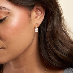 Complete your look with our Gold Plated Baroque Pearl Earrings. Featuring a vintage design, they make an ideal choice for birthday or anniversary gifts, radiating timeless charm.