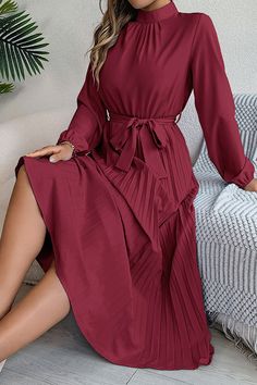 Prairie Fashion, Dresses Vacation, Vacation Wear, Navy Midi Dress, Khaki Dress, Pleated Midi Dress, Pink Midi Dress, Green Midi Dress, Blue Midi Dress