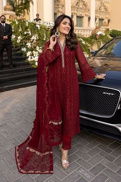 Vibrant Ruby Azure Luxe Formals 2022 – Original Brand Chiffon Style, Pakistani Party Wear, Pakistani Dresses Casual, Beautiful Pakistani Dresses