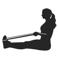 Woman stretching silhouette PNG Design Woman Stretching