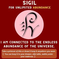 a sign that says,'i am connected to the endless abundance of the universe