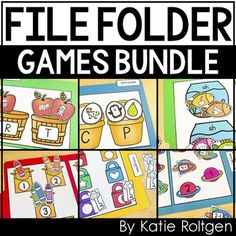 a collection of games for children to play with the letter f is for alphabet and numbers