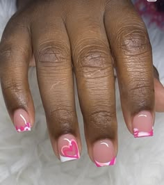 Short Pink Nails, Kids Nail Designs, Overlay Nails, Cute Short Nails, Acrylic Toe Nails, Cute Simple Nails, Colored Acrylic Nails, Girly Acrylic Nails, French Tip Acrylic Nails