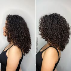 Corte em Camadas Cabelo Cacheado| Corte em Camadas Curly Haircuts Short Layers, Medium Length Curly Haircut, 2c Haircut, Deva Cut, Medium Length Curly Hair, Black Hair Balayage