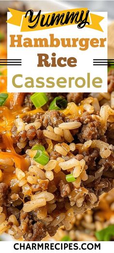 hamburger rice casserole is an easy dinner recipe