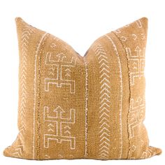 Front of pillow with rich brown and white patterns made from a traditional handwoven mudcloth textile sheet from Mali West Africa Mudcloth Pillow, African Mud Cloth, Village Life, Ivory Coast, Natural Dye, Mud Cloth, West Africa, Natural Dyes, Pillow Inserts