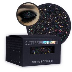 PRICES MAY VARY. ✨💖 We don't want to brag, but...we know that you are going to love the way you look in our glitters! Super shine and vibrant colors are just some of the reasons that make GlitterWarehouse Glitters Amazingly HOT🔥🔥🔥 And if our glitters are HOT... Well we know you wearing says you are GLITTERATI 🤑🤩 💄 GlitterWarehouse Glitters are extremely versitile. Add it to your favorite lipgloss / lipstick to go from wow to WWOWWW! 💋 Our glitters are made from PET film and are Solvent R Black Glitter Lipstick, Women Viking Makeup, Black Glitter Makeup, Glitter Face Paint, Makeup Ojos, Performance Makeup, Shimmer Makeup, Pride Makeup, Makeup Powder