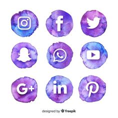 Free Vector | Social media logo collection. #cover #instagram #post Facebook And Instagram Logo, Logo Watercolor, Study Room Design, Kindergarten Design, Logo Design Free Templates, Bff Drawings, About Social Media, Instagram Template Design, Flyer And Poster Design