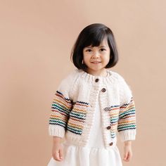 Hand Knit Unisex Baby Rainbow Stripe Baby Cardigan Retro – The Blueberry Hill Multicolor Fall Sweater For Playtime, Pastel Stripes, Retro Stripes, Retro Rainbow, Acrylic Fabric, Cotton Gifts, Striped Cardigan, Baby Cardigan, Rainbow Stripes