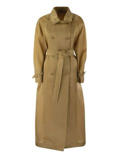 004 MAX MARA SACCO - OVERSIZE ORGANZA TRENCH COAT Organza Trench Coat, Women's Trench Coat, Tan Woman, Double Breasted Trench Coat, Belted Coat, Single Breasted Jacket, Trench Coats Women, Silk Organza, Denim Pant