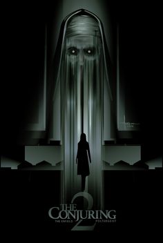 the conjuring 2 movie poster with a woman standing in front of a doorway