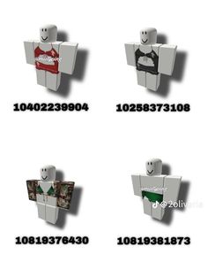 four different types of paper toys with numbers on them