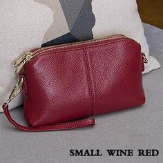 Small Size (length*High*Thickness): about 22cm*13cm*4cm Big Size (length*High*Thickness): about 26cm*16cm*6cm Brand Name: PrettyluhhazelShape: ClutchTypes of bags: Shoulder & HandbagsMain Material: GENUINE LEATHERGenuine Leather Type: Cow LeatherClosure Type: zipperHardness: SOFTExterior: Solid BagLining Material: GENUINE LEATHERPattern Type: SolidNumber of Handles/Straps: TwoInterior: Interior Zipper PocketInterior: Interior Slot PocketInterior: Cell Phone PocketItem Type: Handbags Tas Denim, Women's Dress Watches, Red Handbags, Women Crossbody Bag, Bag Model