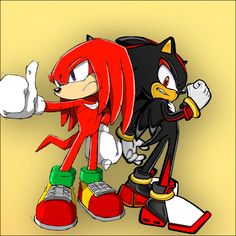 the sonic and shadow characters are giving thumbs up