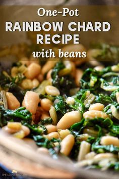 rainbow chard recipe with beans and spinach