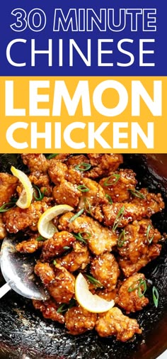 the cover of 30 minute chinese lemon chicken