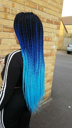 Blue Box Braids, Purple Box Braids, Gemini Hair, Afro Braids, Big Box Braids, Braid Inspiration, Big Box Braids Hairstyles, Colored Braids