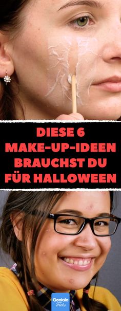 Diese 6 Make-up-Ideen brauchst du für Halloween. Halloween Make-up: 6 Ideen für einen gruseligen Look. Die gruseligste Zeit des Jahres steht bevor und du brauchst noch das passende Halloween Make-up? Hier sind 6 Ideen für den perfekten Look. Halloween schminke, Halloween Make-up, schminken als Vampir, Zombie schminke, einfache Schminke für Halloween Schminke Halloween, Halloween Schminke, Zombie Make Up, Look Halloween, Horror Make-up, Zombie Makeup, Halloween Make Up, Halloween Looks, Halloween Make