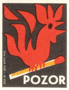 a stamp with an image of a bird on it's back and the words pozor