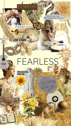 a collage of images with the words fearless written on them and pictures of women