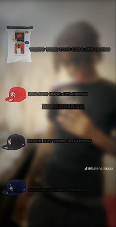 an image of a person with baseball caps on their head and the caption's above them